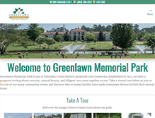 Tablet Screenshot of greenlawnmemorialcolumbia.com